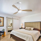 48-Inch Indoor Ceiling Fan with Light, Reversible DC Motor & 3-Color LED, White