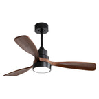 48-Inch Reversible DC Ceiling Fan with Solid Wood Blades and Remote