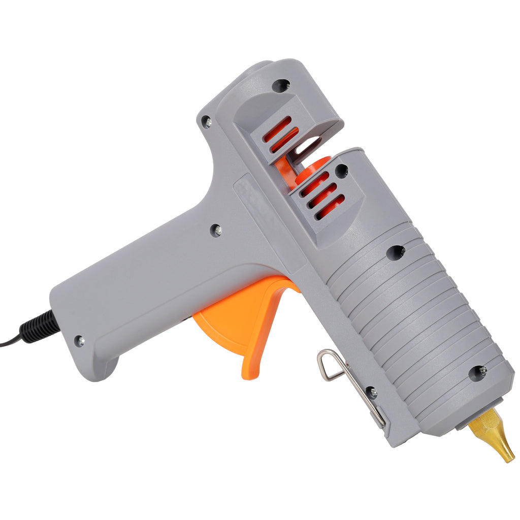 150W Adjustable Temperature Hot Glue Gun with 6 Copper Nozzles & 6 Glue Sticks