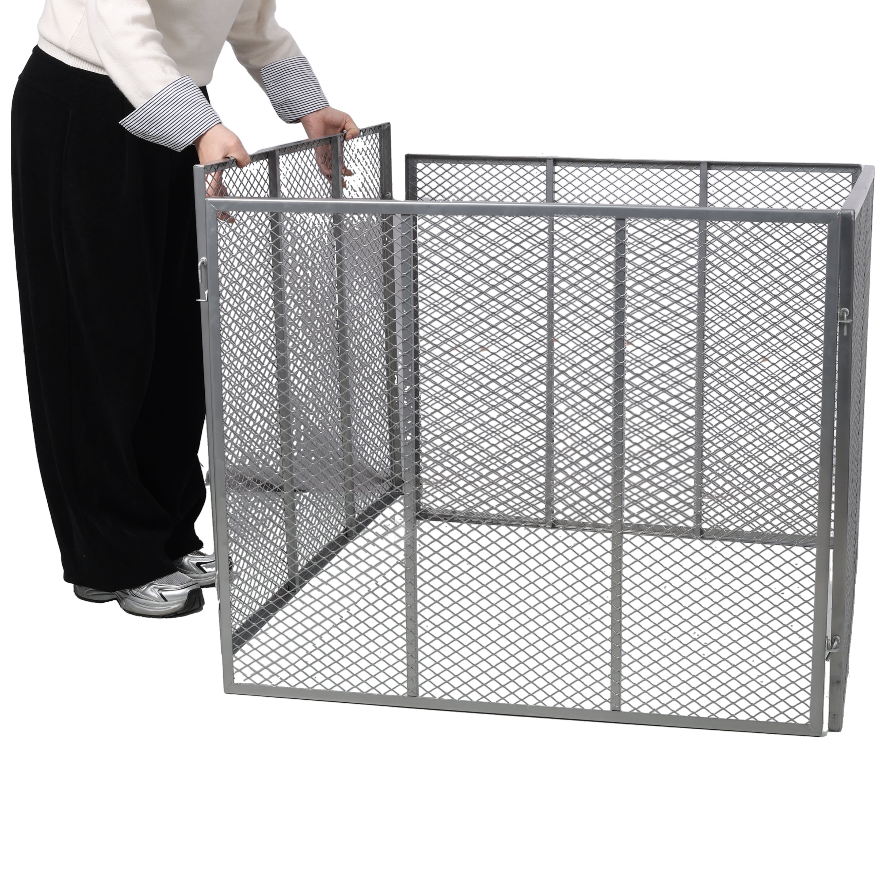 172-Gallon Outdoor Compost Bin – Rust-Proof Metal Wire Mesh Composter for Yard & Kitchen Waste
