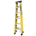 6-Step Fiberglass Step Ladder – Lightweight, Non-Conductive, 300 lb Capacity - product detail image 6