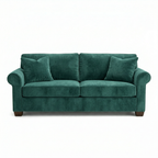 Irlanda Velvet Sofa styled in a modern living room setting