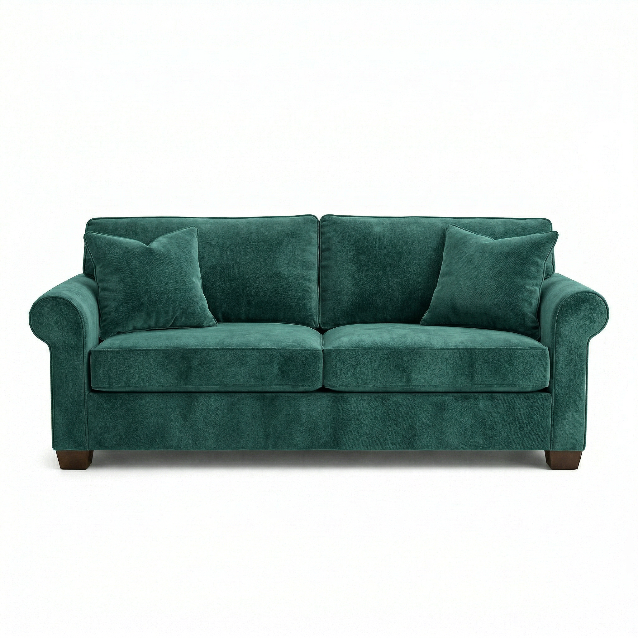 Irlanda Velvet Sofa styled in a modern living room setting