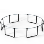 16-Foot Outdoor Trampoline with Safety Enclosure, Basketball Hoop & Ladder – Black and Red