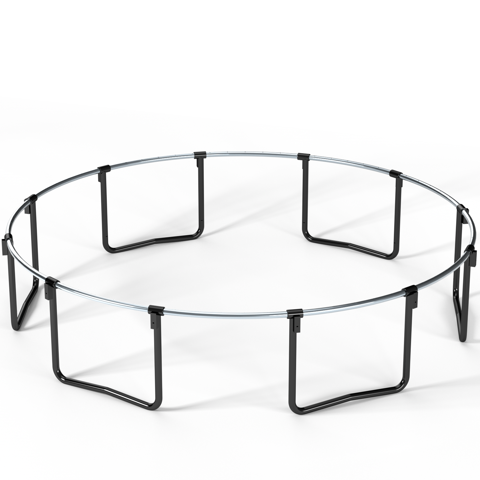 16-Foot Outdoor Trampoline with Safety Enclosure, Basketball Hoop & Ladder – Black and Red