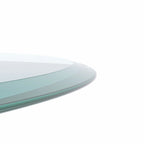 38.6-inch Round Tempered Glass Table Top – 0.4-inch Thick with Beveled Polished Edge