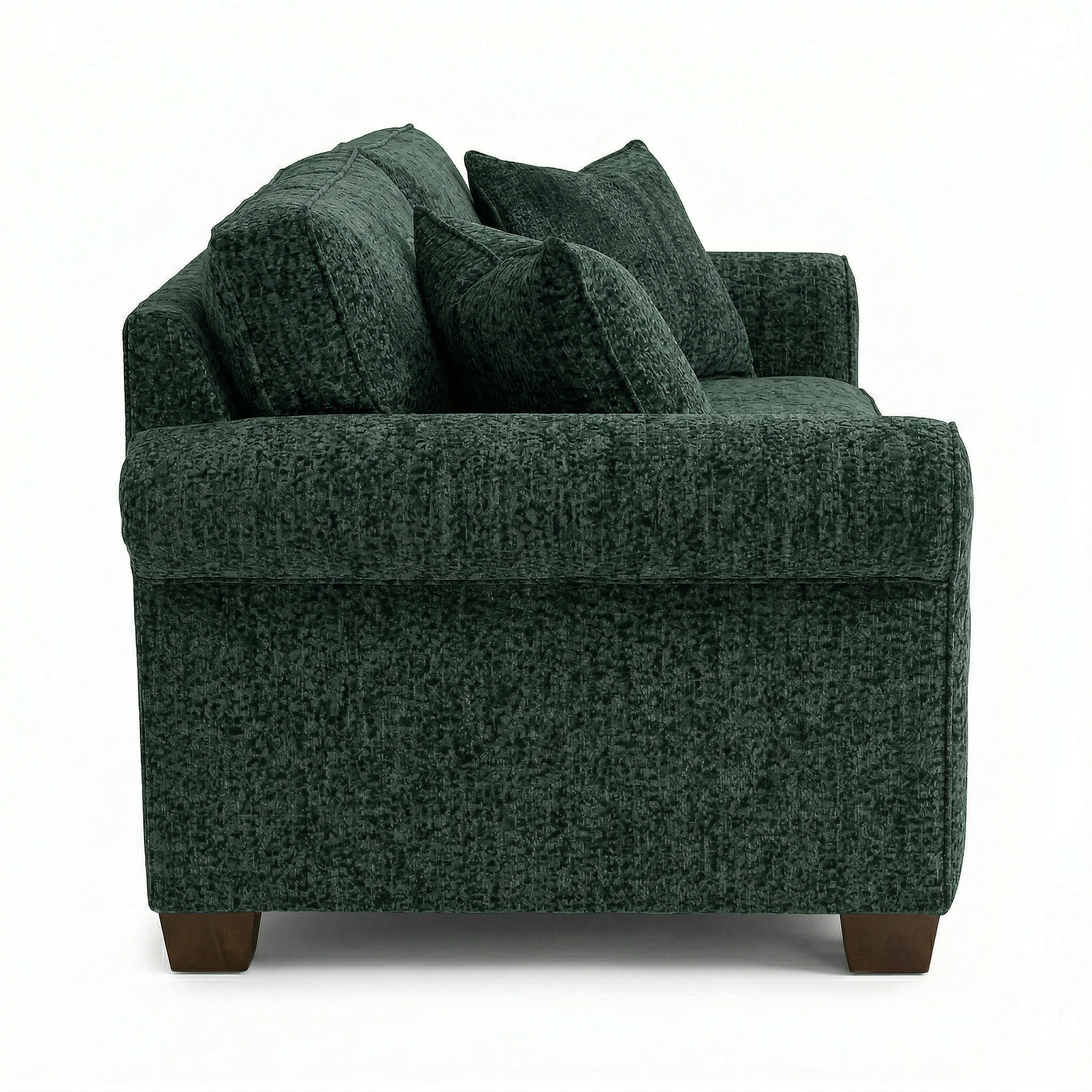 Irlanda Velvet Sofa — 3-Seat, Made in USA, Rolled Arms, Medium-Soft Cushions - product detail image 10