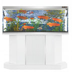 Modern White Aquarium Stand for 55-75 Gallon Tanks – 880 lb Capacity, Built-in Power Outlet & Storage