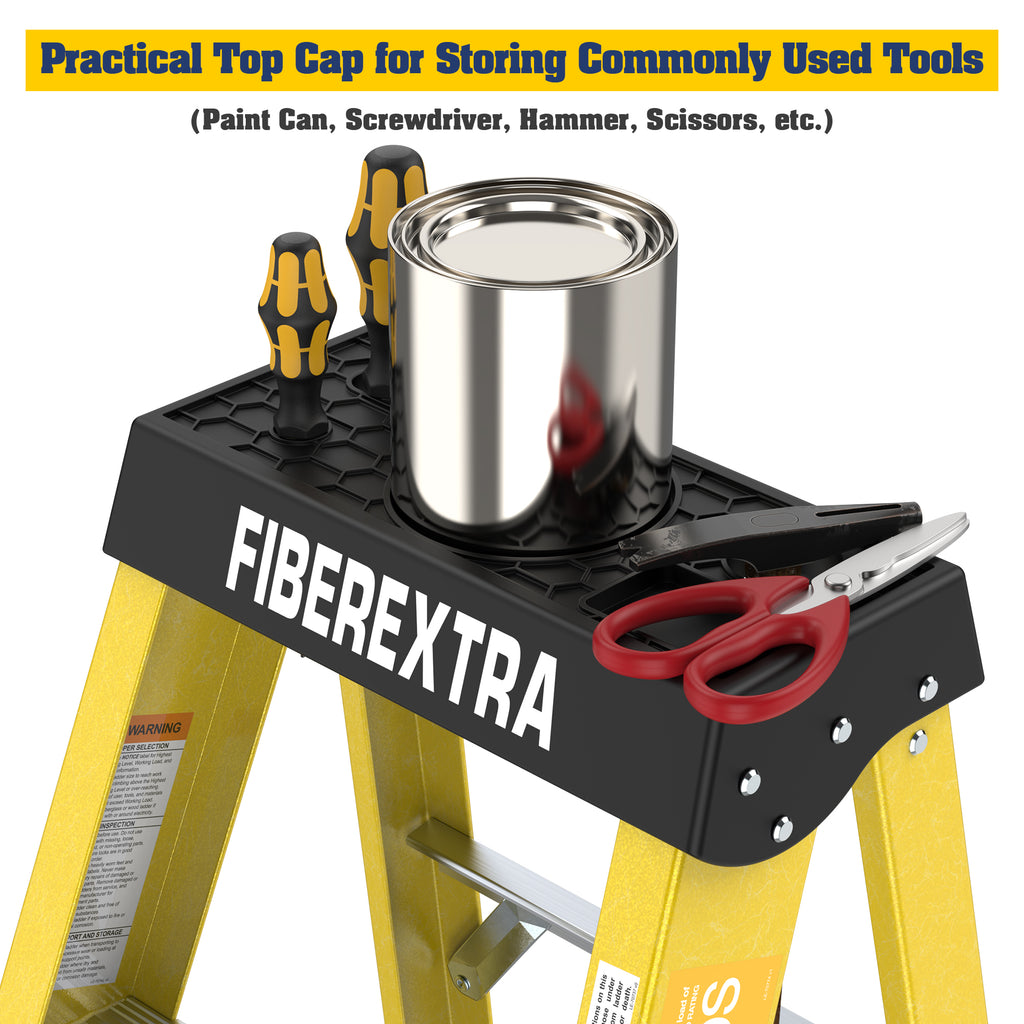 6-Step Fiberglass Step Ladder – Lightweight, Non-Conductive, 300 lb Capacity - product detail image 10