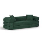 80-Inch Convertible Sofa Bed with Storage – Corduroy 3-Seat Sleeper Couch, No Assembly Required