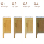 18" Modern Bathroom Vanity with Ceramic Sink, Adjustable Shelf & Soft-Closing Hinges