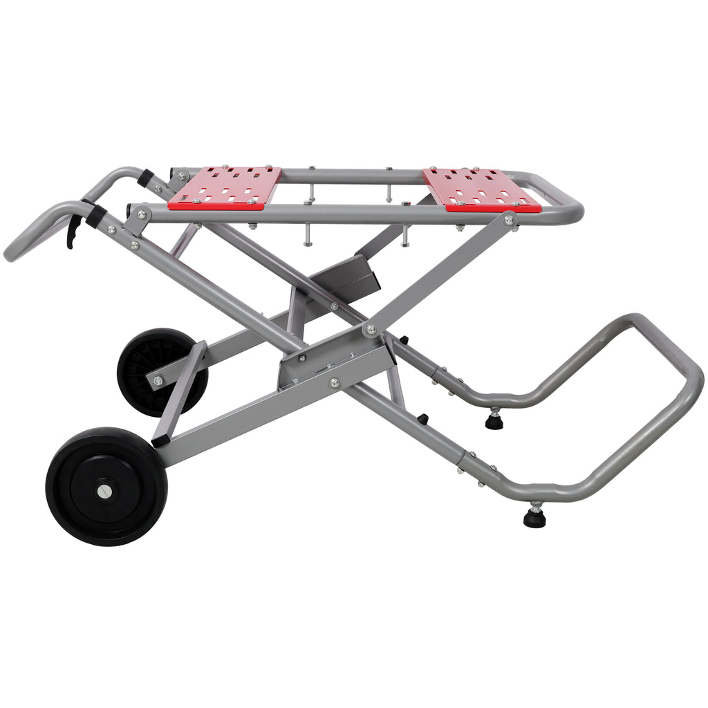 Rolling Foldable Table Saw Stand – Heavy-Duty Steel, 330 lb Capacity, Adjustable Height & 8" Wheels