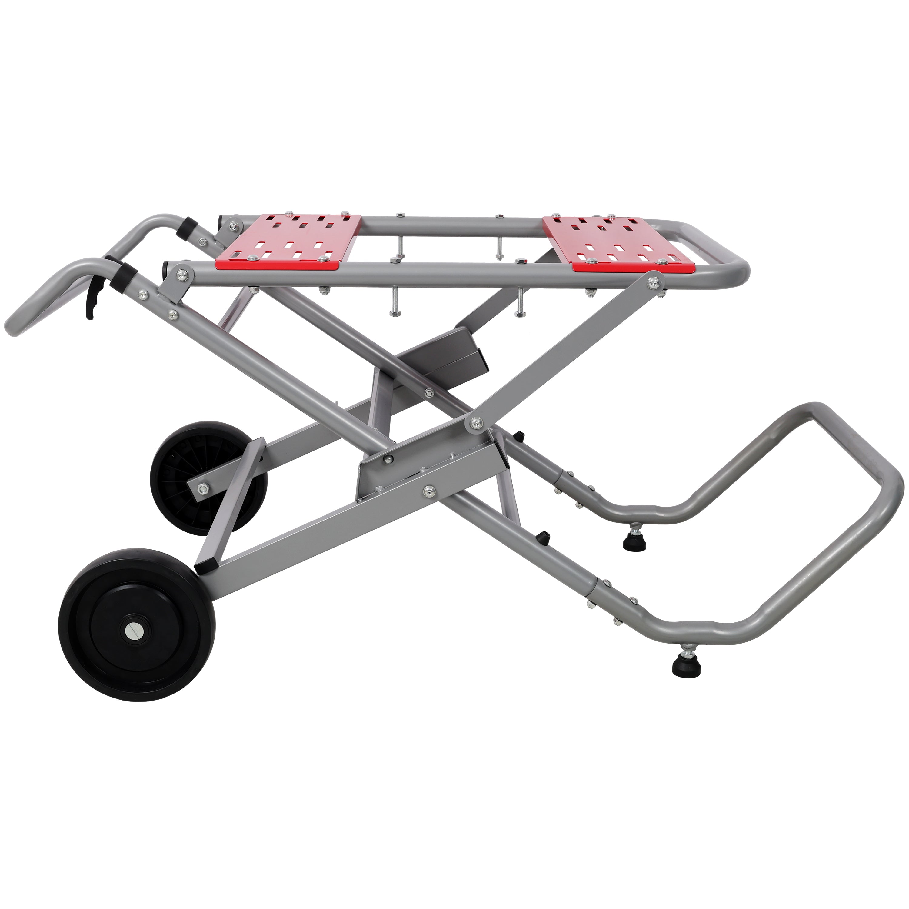 Rolling Foldable Table Saw Stand – Heavy-Duty Steel, 330 lb Capacity, Adjustable Height & 8" Wheels