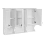 41 Inch Wall-Mounted Mirror Medicine Cabinet with Open Shelf and 3 Doors