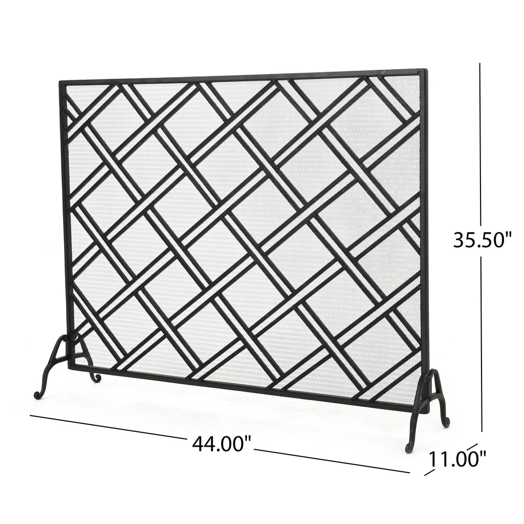 Christopher Knight Home Iron Fireplace Fire Screen – Black - product detail image 6