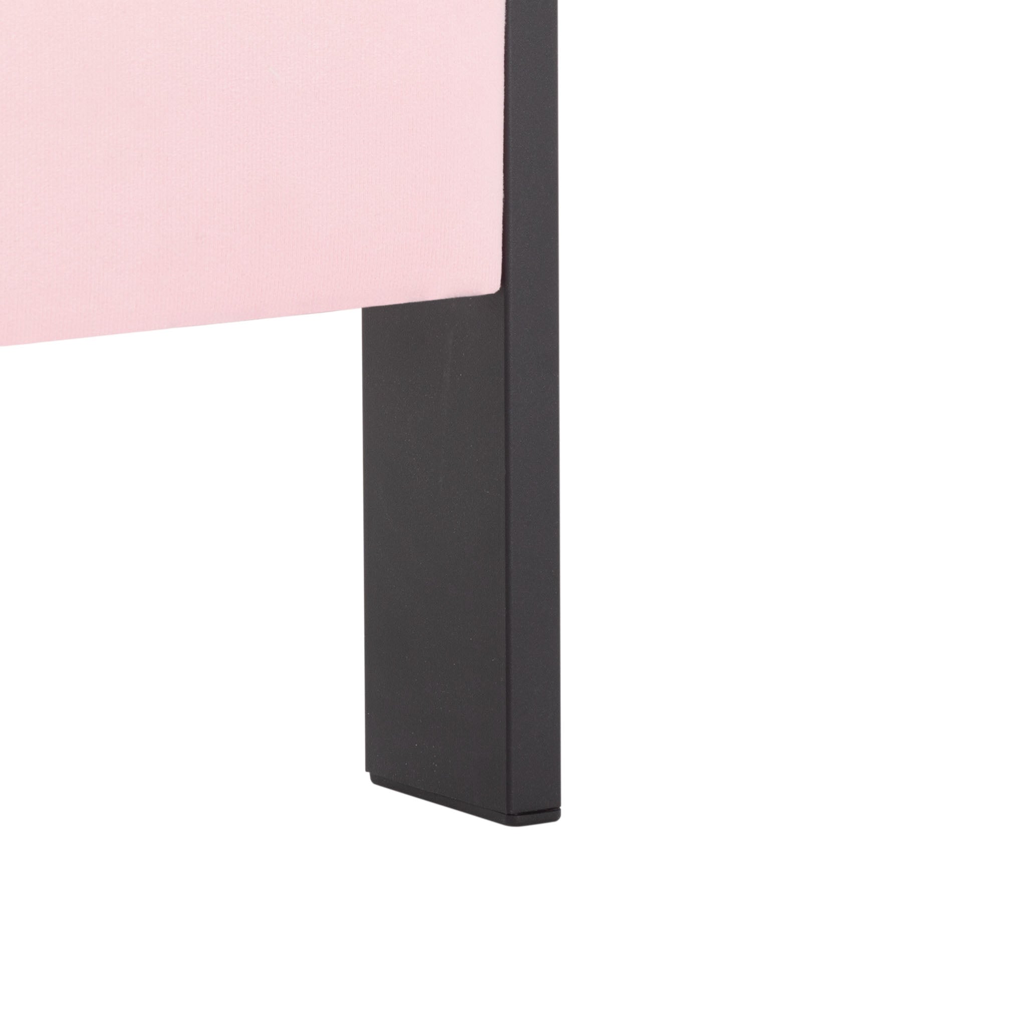 Queen Upholstered Platform Bed Frame in Pink Velvet - product detail image 9