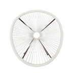Anson Outdoor Basket Chair Set of 2 – White PE Rattan & Steel