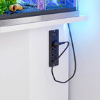 Modern White Aquarium Stand for 55-75 Gallon Tanks – 880 lb Capacity, Built-in Power Outlet & Storage