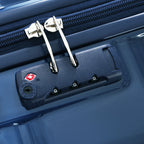 3-Piece ABS+PC Hard Shell Luggage Set with USB Charging Port – Gradient Blue