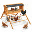 Chicken Nesting Box with Asphalt Roof & Built-in Perch – Solid Wood Coop Accessory