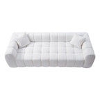 Marshmallow Cloud Compressed Sofa – 102.7" Oversized 4-Seat Boucle Living Room Sofa