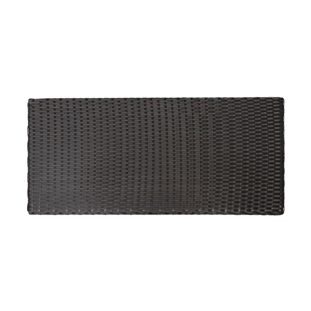 ST Lucia Outdoor Coffee Table – Weather-Resistant Rattan & Steel - product detail image 7