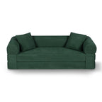 80-Inch Convertible Sofa Bed with Storage – Corduroy 3-Seat Sleeper Couch, No Assembly Required