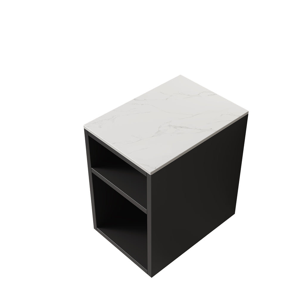 72" Freestanding Double Bathroom Vanity with Ceramic Vessel Sinks & Carrara White Countertop - product detail image 6