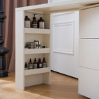 6-Drawer L-Shaped Vanity Dresser Combo with Wide Desktop – White Modern Bedroom Dressing Table