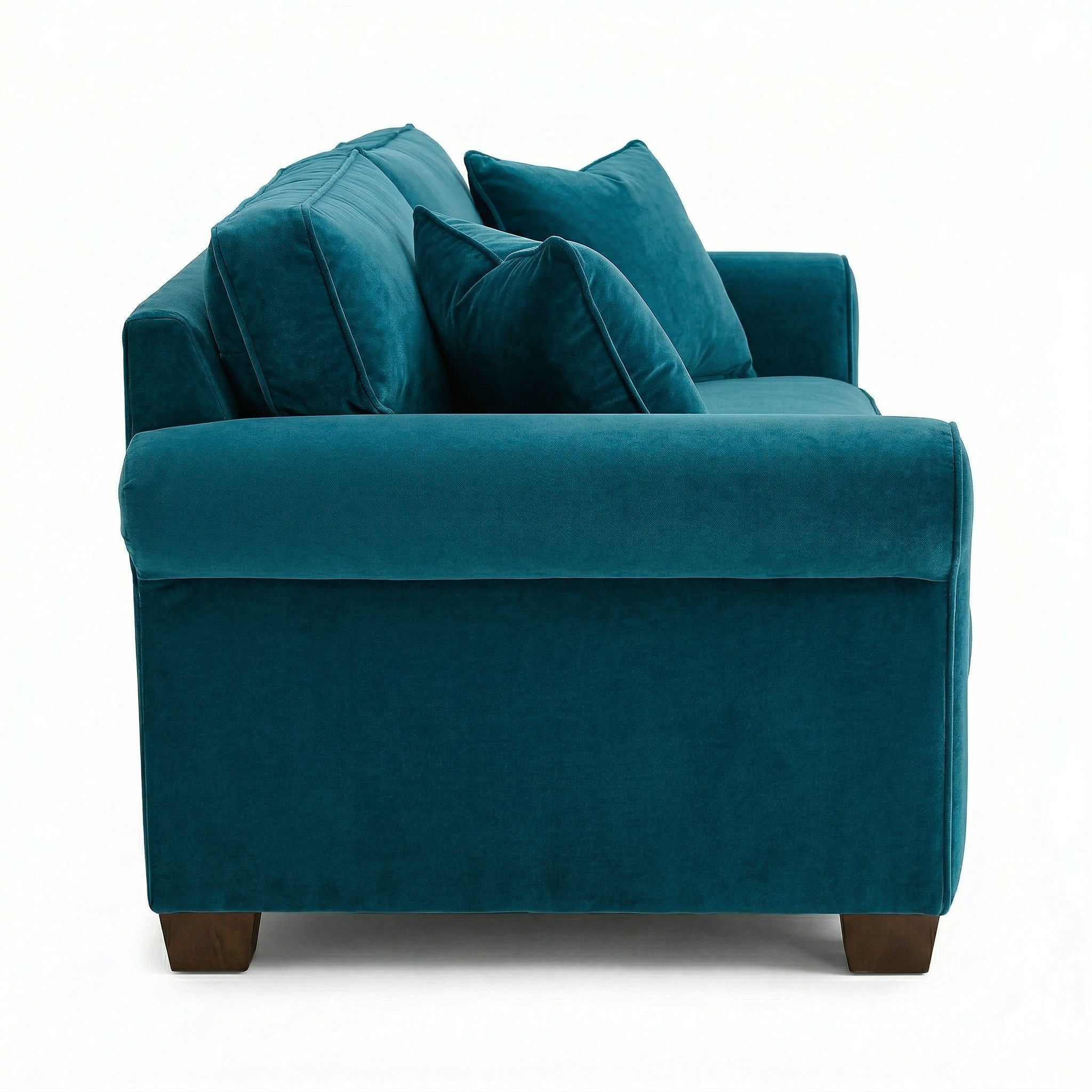 Irlanda 2-Seat Velvet Sofa – Made in USA, Rolled Arms, Medium-Soft Cushions - product detail image 6