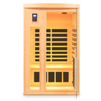 Hemlock Wood Two-Person Far-Infrared Indoor Sauna Room with Low EMF