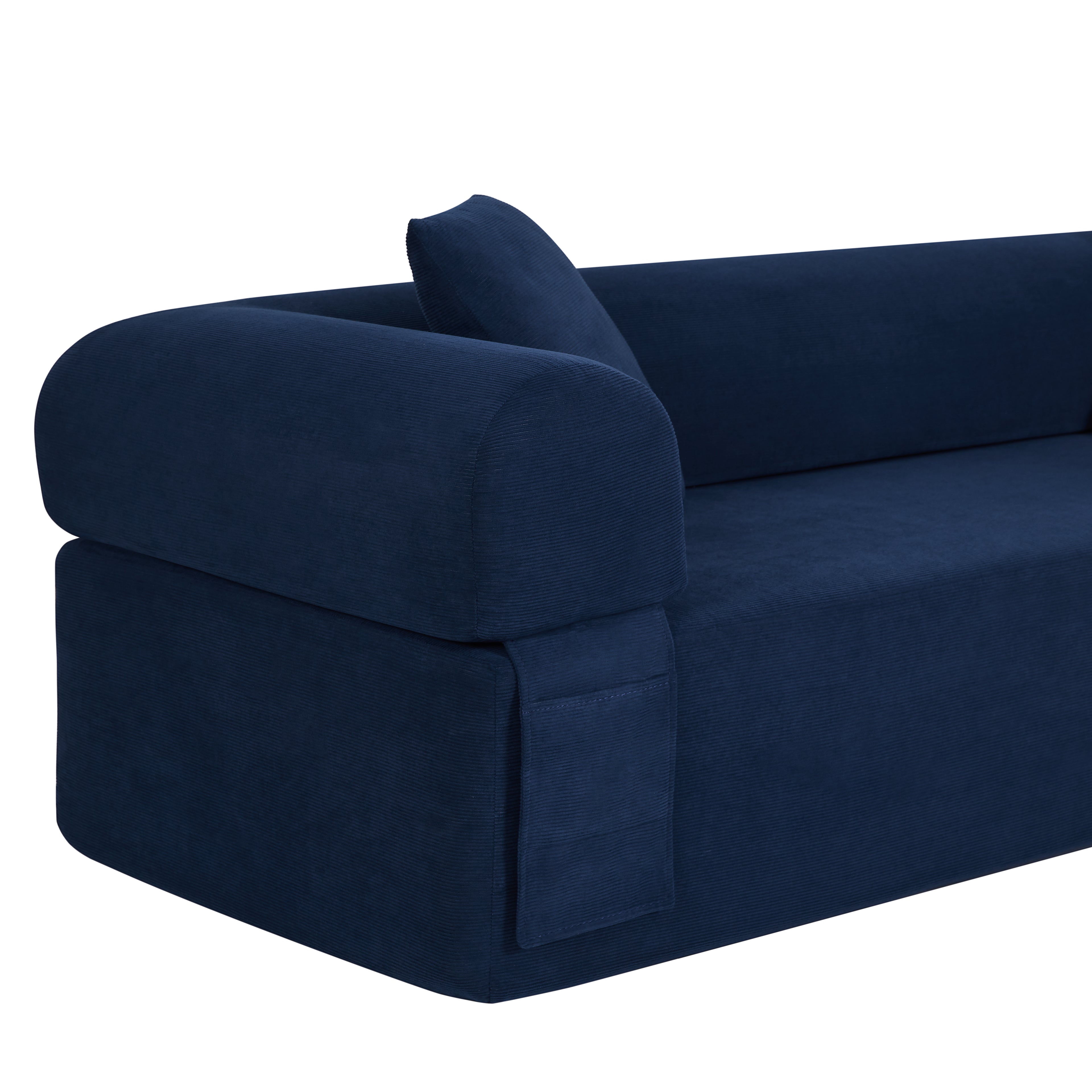 3-Seat Corduroy Sofa – No Assembly, Plush Foam & Pocket Spring Support - product detail image 6