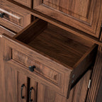 71" Farmhouse Pantry Cabinet with 3 Pull-Out Organizers, 4 Doors & 2 Drawers - product detail image 9
