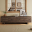 78-inch Modern TV Stand for TVs up to 85", Dark Brown Entertainment Center with Solid Wood Legs, Adjustable Shelves & Ca