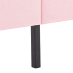 Queen Upholstered Platform Bed Frame in Pink Velvet - product detail image 8