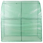 3-Tier Lean-To Portable Greenhouse with Wire Shelves & Zipper Doors – 79" x 39" x 83"