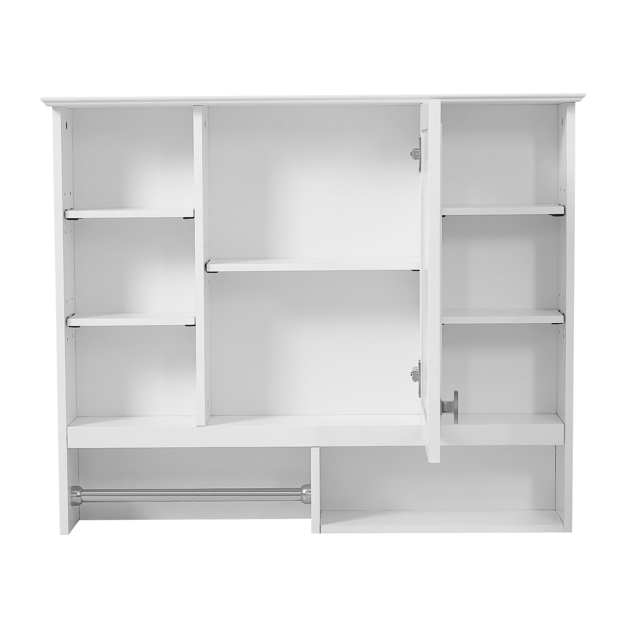 35-inch Wall-Mount Mirror Cabinet with Adjustable Shelves, Soft-Closing Door – Modern Bathroom Storage