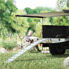 7.5 ft Aluminum Folding Loading Ramps for Pickup Trucks – 1500 lb Capacity, Anti-Slip Surface, 2-Piece Set