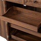 71" Farmhouse Pantry Cabinet with 3 Pull-Out Organizers, 4 Doors & 2 Drawers - product detail image 8