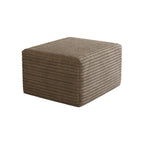 Camel Plush Corduroy Ottoman – No Assembly Required