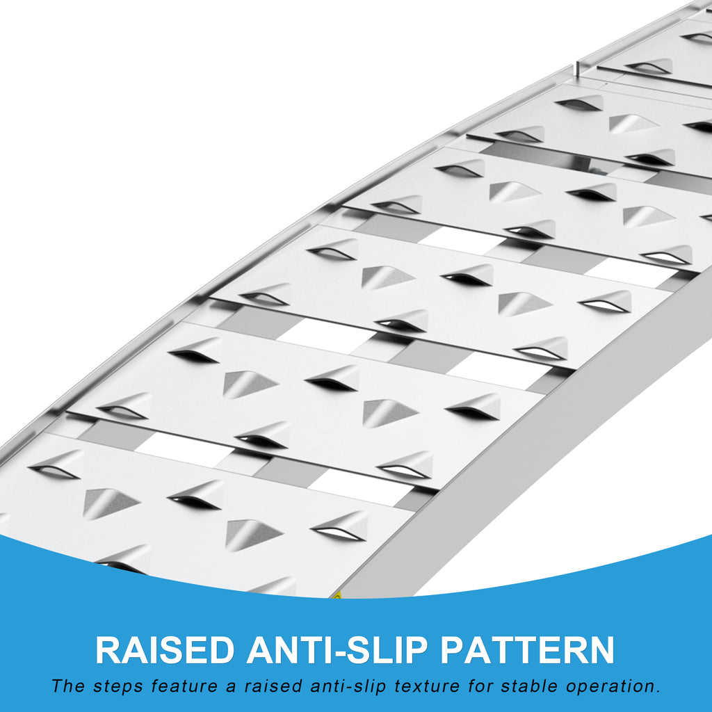 7.5 ft Aluminum Folding Loading Ramps for Pickup Trucks – 1500 lb Capacity, Anti-Slip Surface, 2-Piece Set