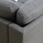 L-Shaped Sectional Sofa with Cup Holders – Dark Gray - product detail image 8