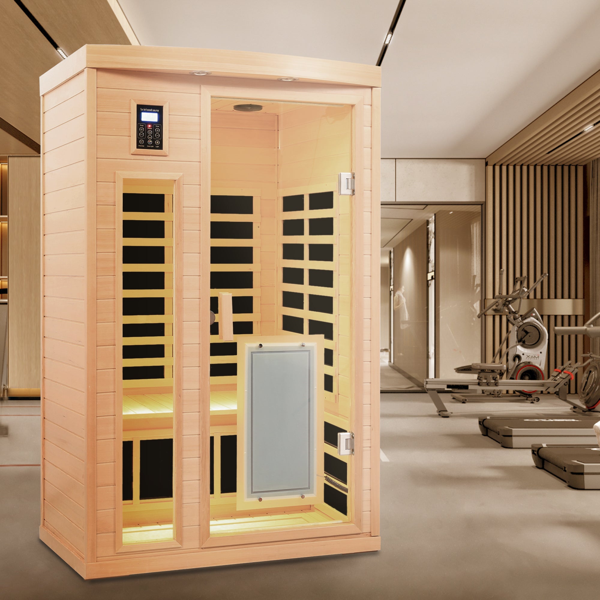 Hemlock Wood Two-Person Far-Infrared Indoor Sauna Room with Low EMF Secondary image
