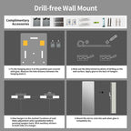 59 in x 16 in Full Length Wall Mirror – 5mm Copper-Free Silver Glass, Shatter-Resistant Backing