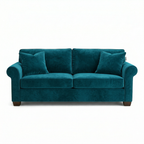 Irlanda 2-Seat Velvet Sofa – Made in USA, Rolled Arms, Medium-Soft Cushions - product detail image 9