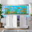 Modern White Aquarium Stand for 55-75 Gallon Tanks – 880 lb Capacity, Built-in Power Outlet & Storage