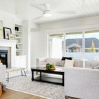 52-inch Low Profile Ceiling Fan with Dimmable Tri-Color LED Light and Quiet DC Motor