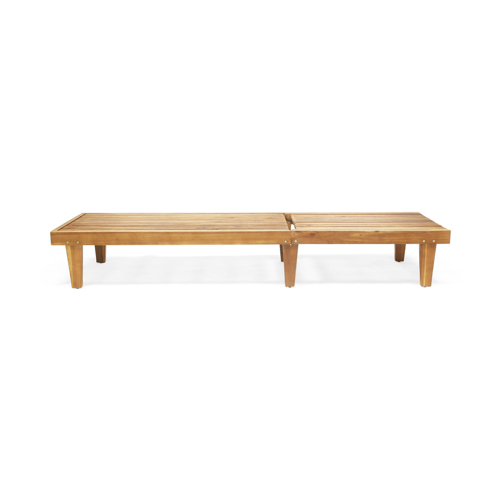 Nadine Wooden Chaise Lounge Chair – Adjustable Outdoor Patio Lounger