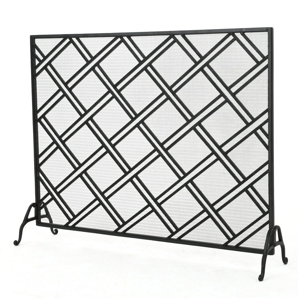 Christopher Knight Home Iron Fireplace Fire Screen – Black - product detail image 8