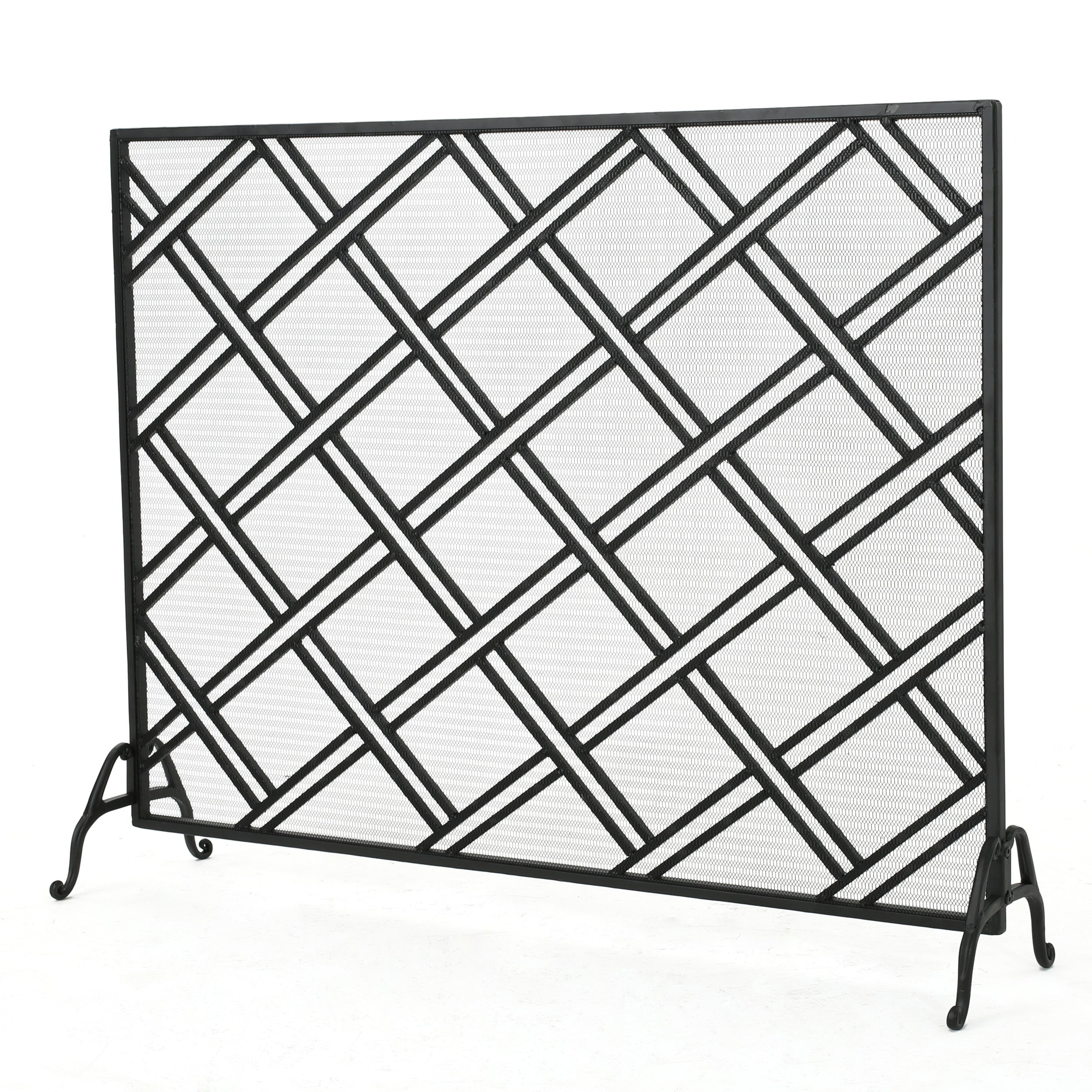 Christopher Knight Home Iron Fireplace Fire Screen – Black - product detail image 8